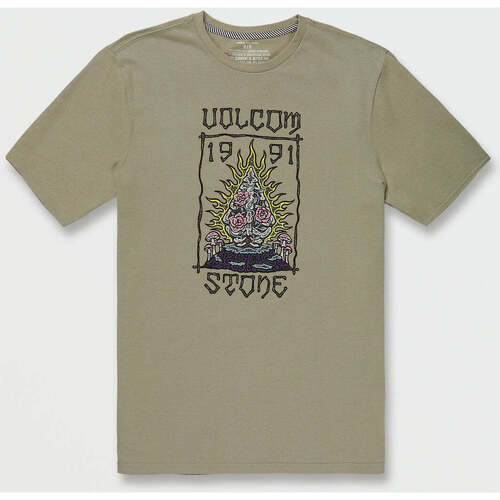 Vêtements Homme Loints Of Holla Volcom Camiseta  Caged Stone Rinsed Seagrass Green Vert