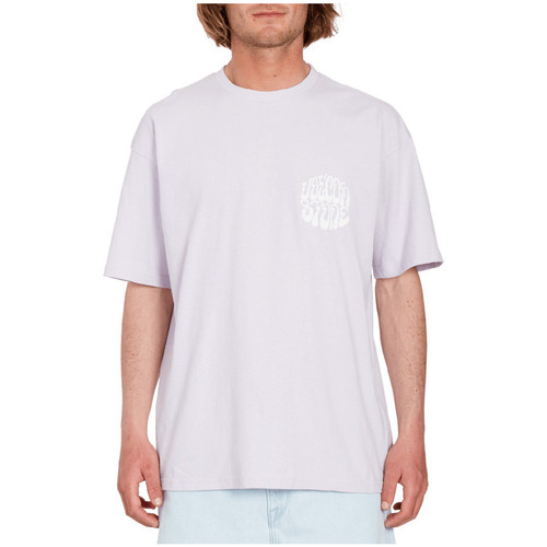 Vêtements Homme organic cotton slogan hoodie Rot Volcom Camiseta  Circletrip ss - Light Orchid Violet