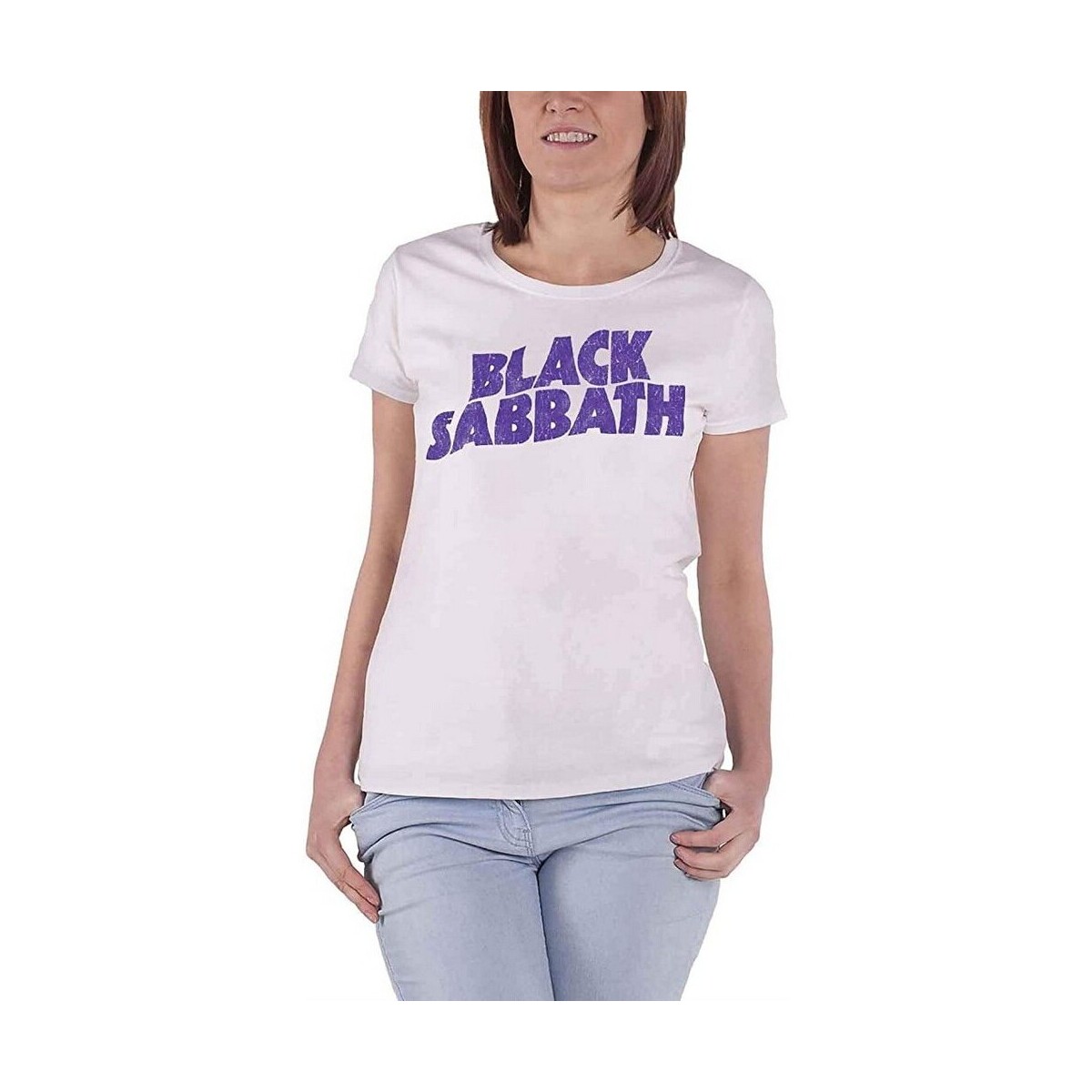 Vêtements Femme T-shirts manches longues Black Sabbath RO820 Blanc