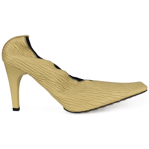 Chaussures Femme Escarpins contrast-panel Bottega Veneta Escarpins Crunch Beige