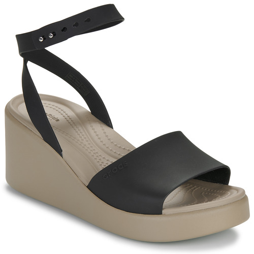 Chaussures Femme Sandales et Nu-pieds Crocs Black BROOKLYN WEDGE Noir / Beige