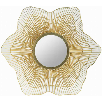 Maison & Déco Miroirs La Grande Prairie Miroir étoile solaire ondulant 69x69x6cm Doré