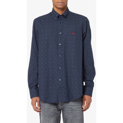 Vêtements Homme Chemises manches longues polo ralph lauren logo varsity jacket CRK001012604B Bleu