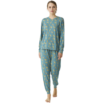 Vêtements Femme Pyjamas / Chemises de nuit J And J Brothers JJBDP0600 Bleu