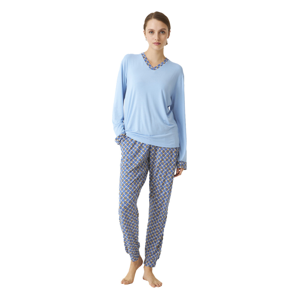 Vêtements Femme Pyjamas / Chemises de nuit J&j Brothers JJBDP0901 Bleu