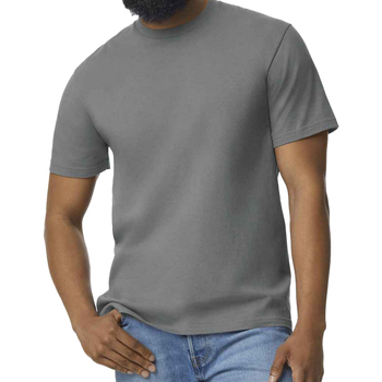 Vêtements Homme T-Shirt mit Swoosh-Print Weiß Gildan GD15 Gris