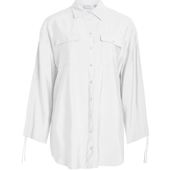 Vila Klaria Oversize Shirt L/S - Cloud Dancer Blanc