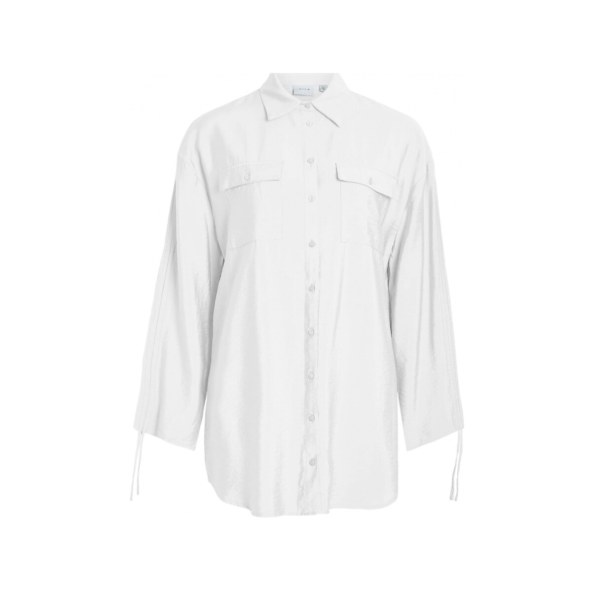 Vêtements Femme Tops / Blouses Vila Klaria Oversize Shirt L/S - Cloud Dancer Blanc