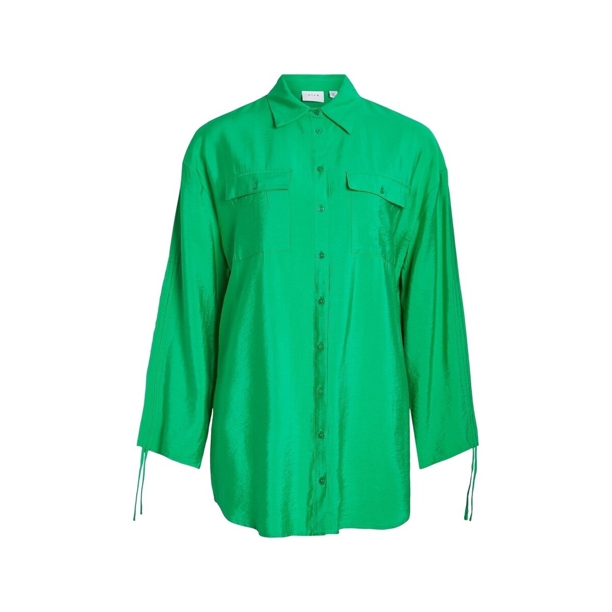 Vêtements Femme Tops / Blouses Vila Klaria Oversize Shirt L/S - Bright Green Vert