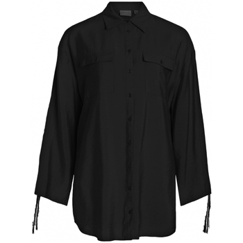 Vêtements Femme yang li black shorts Vila Klaria Oversize Shirt L/S - Black Noir