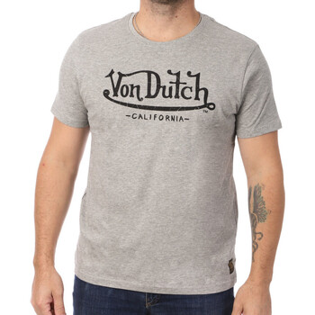 Vêtements Homme Vd Tee Shirt Mc Effet Use Von Dutch VD/TSC/BEST Gris