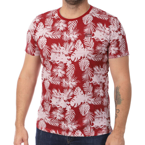 Vêtements Homme T-shirts Comes manches plaid Lee Cooper LEE-011126 Rouge