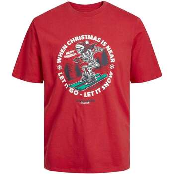 Vêtements Homme T-shirts manches courtes Jack & Jones 153764VTAH23 Rouge