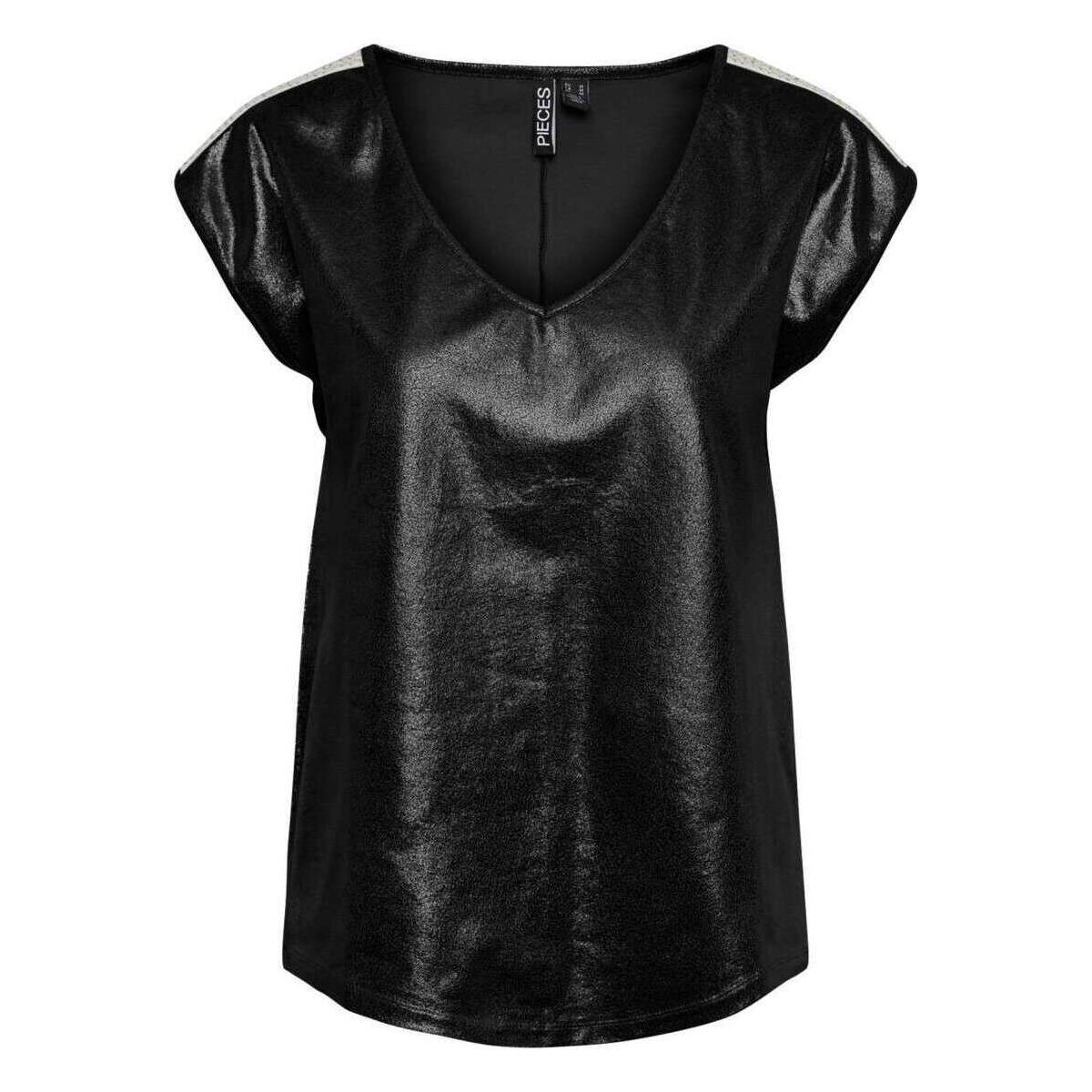 Vêtements Femme T-shirts manches courtes Pieces 157778VTAH23 Noir