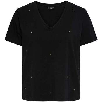 Vêtements Femme T-shirts manches courtes Pieces 157790VTAH23 Noir