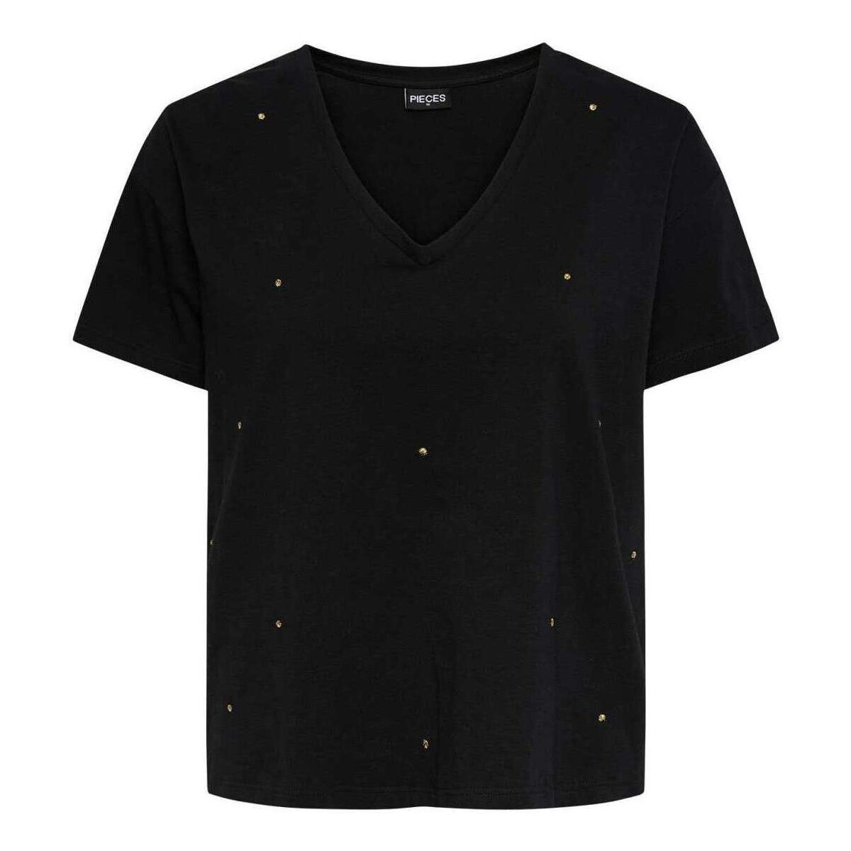 Vêtements Femme T-shirts manches courtes Pieces 157790VTAH23 Noir