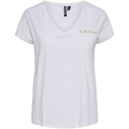 Vêtements Femme T-shirts manches courtes Pieces 157794VTAH23 Blanc