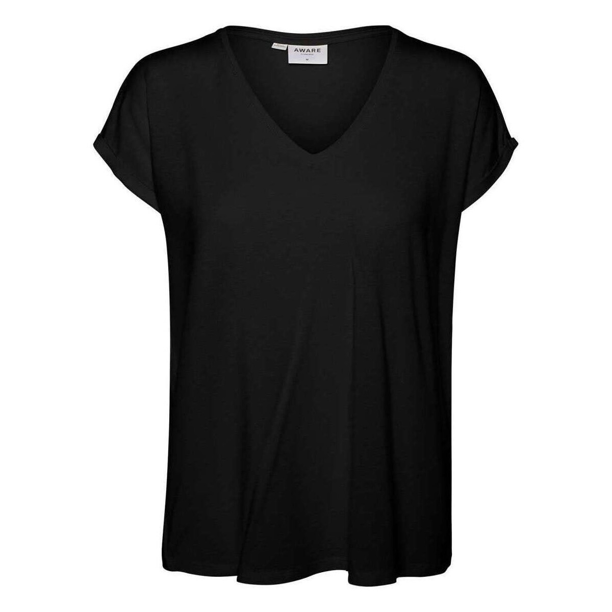 Vêtements Femme T-shirts manches courtes Vero Moda Curve 159066VTAH23 Noir
