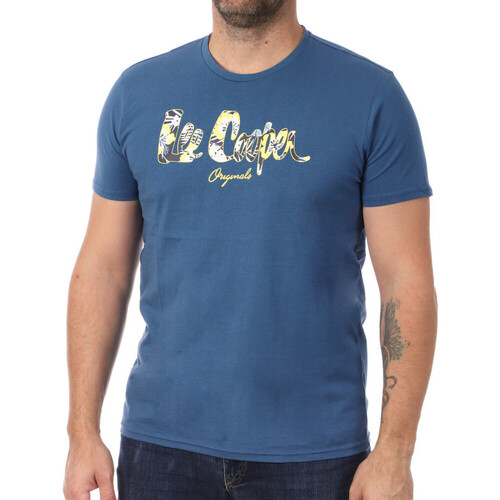 Vêtements Homme T-shirts Classic courtes Lee Cooper LEE-011116 Bleu