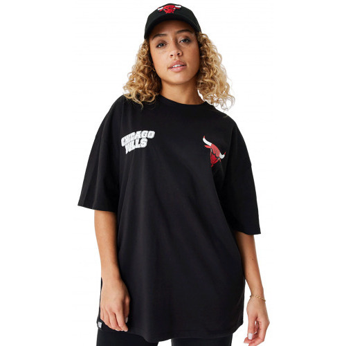 Vêtements T-shirts manches longues New-Era Tee shirt Mixte Chicago bulls  60424458 - XS Noir
