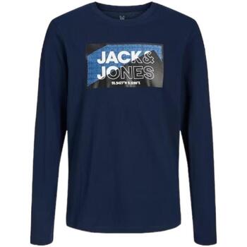 Vêtements Garçon official official cash money t shirt Jack & Jones  Bleu