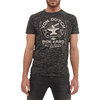 Vêtements Homme Tee Shirt Homme Von Dutch T-shirt coton col rond Gris