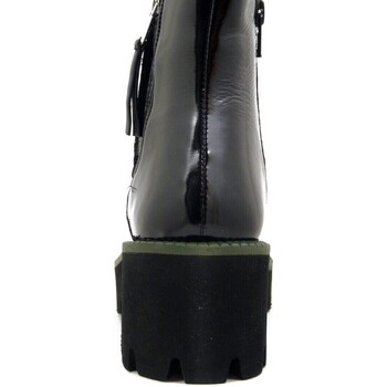 Pregunta Femme Chaussures, Bottine en Cuir Brillant, Zip - 2324001 Noir