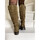 Chaussures Femme Bottes Aliwell - Bottes POLKA Velours Kaki Multicolore