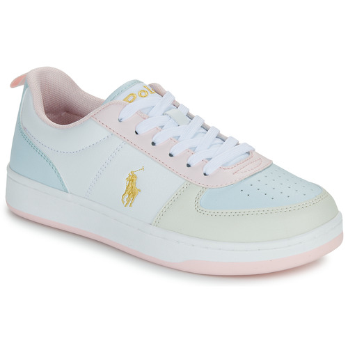 Chaussures Fille Baskets basses Ls driver cn-long sleeve-sweater POLO COURT II Blanc / Multicolore