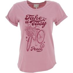 Vêtements Femme T-shirts manches courtes La Petite Etoile Peace vieux rose t-shirt Rose