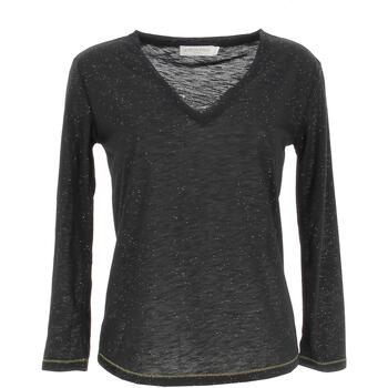 Vêtements Femme T-shirts manches longues Sade Rose Gilet Calliopy noir t-shirt Noir