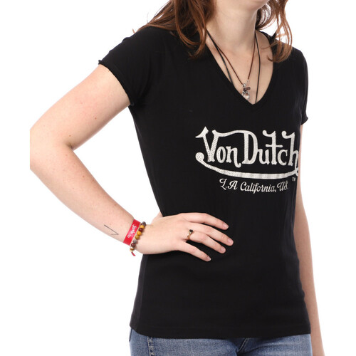 Vêtements Femme T-shirts manches courtes Von Dutch VD/TVC/JENN Noir