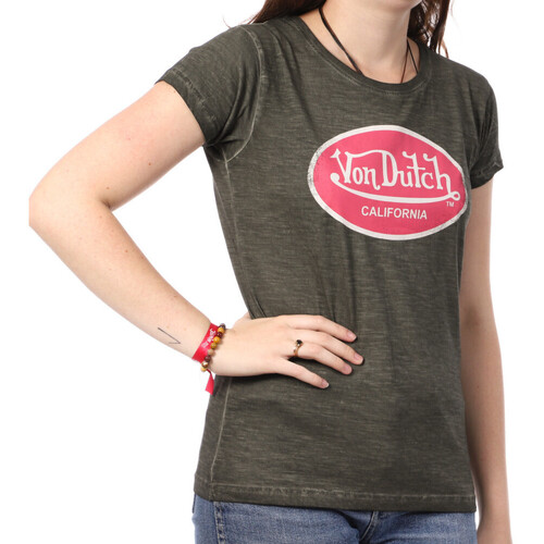 Vêtements Femme T-shirts manches courtes Von Dutch VD/TS/RONA Gris
