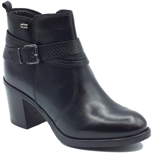 Chaussures Femme Low boots Mom Valleverde 47640 Vitello Noir