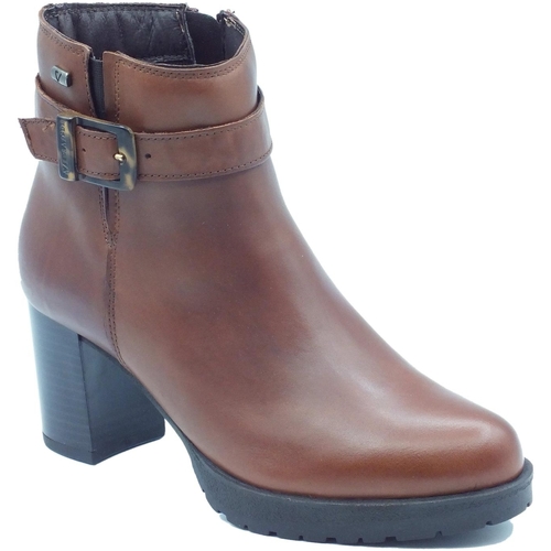 Chaussures Femme Low boots Mom Valleverde 49362 Nappa Marron