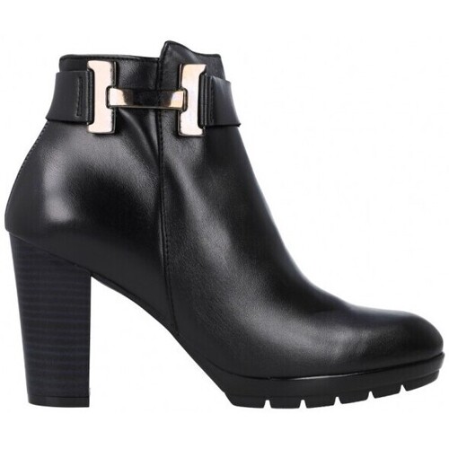 Chaussures Femme Bottines / Boots Femme Botines con tacón para Mujer de  6163 Noir