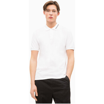Vêtements Homme Polos manches courtes Calvin Klein Jeans -INST COLLAR J30J311172 Blanc