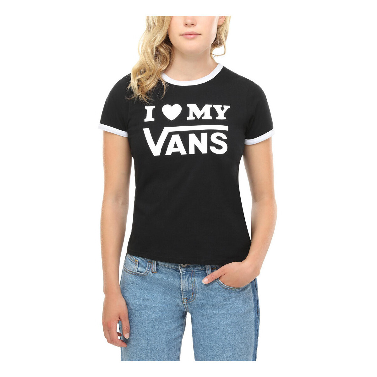 Vêtements Femme T-shirts & Polos Vans -LOVE RINGER VA3ULD Noir