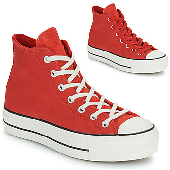 Chaussures Femme Baskets montantes Converse CHUCK TAYLOR ALL yellow LIFT Rouge