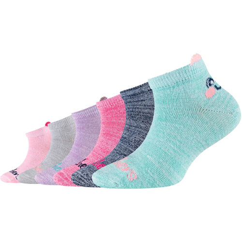Sous-vêtements Fille Chaussettes de sport Skechers 6PPK Girls Casual Super Soft Sneaker Socks Multicolore