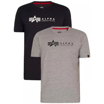 Vêtements Homme Many Suns Ago T-Shirt Alpha Pack de 2   ALPHA LABEL Multicolore