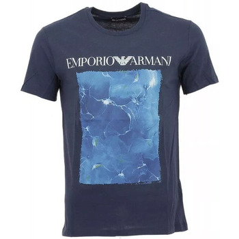 Vêtements Homme T-shirts & Polos loose fitting trousers emporio armani trousers Tee-shirt Bleu