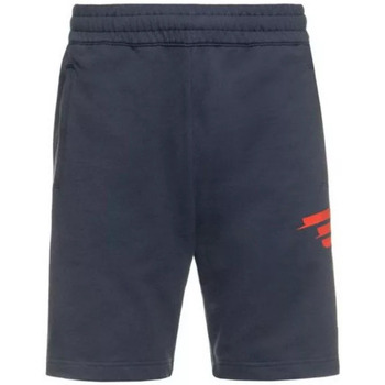 Vêtements Homme Shorts / Bermudas Ea7 Emporio frayed-trim Armani Short Bleu