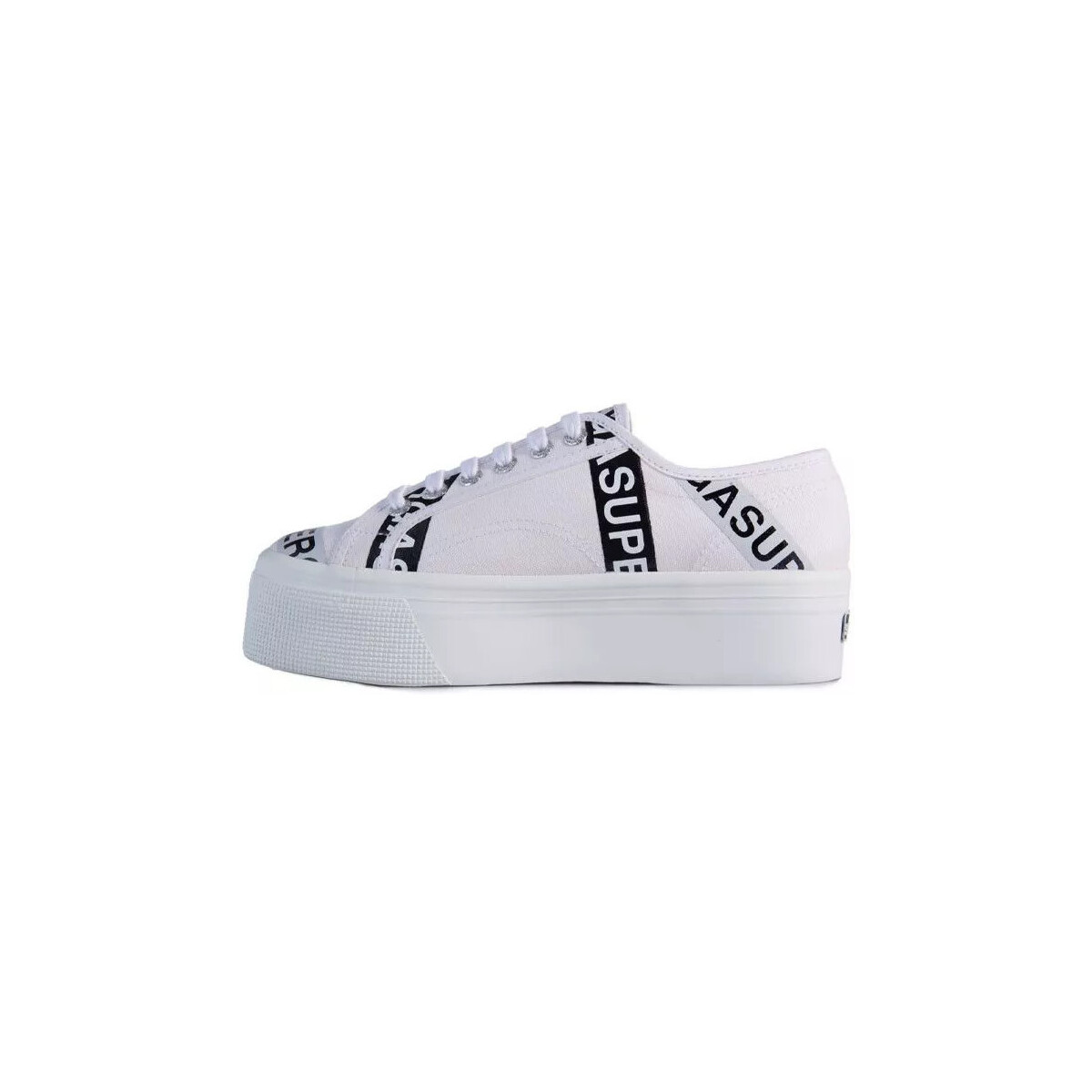 Chaussures Femme Baskets basses Superga 2790 LETTER TAPE JELLY Blanc