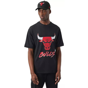 Vêtements Homme T-shirts & Polos New-Era Chicago Bulls NBA Script Noir
