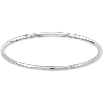 bracelets brillaxis  bracelet  jonc massif or blanc fil 2 mm 