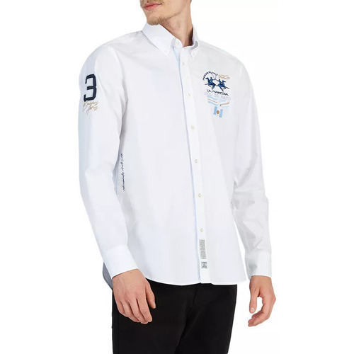 La Martina Chemise Blanc - Vêtements Chemises manches longues Homme 91,80 €