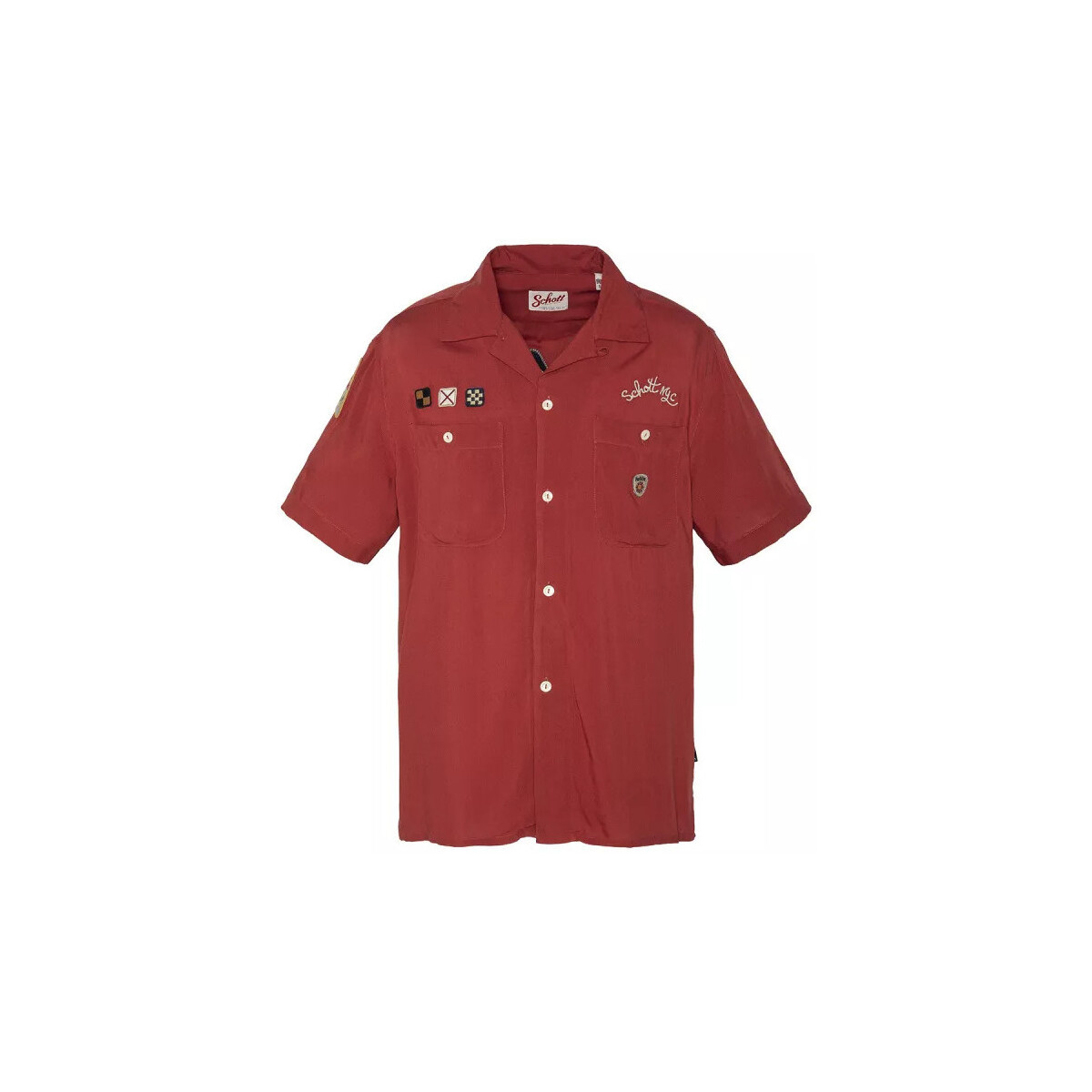 Vêtements Homme Chemises manches courtes Schott SHBOWLING Rouge