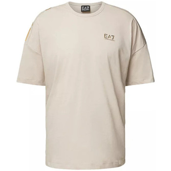 Vêtements Homme T-shirts & Polos emporio armani logo print neck cardholder item Tee-shirt Beige