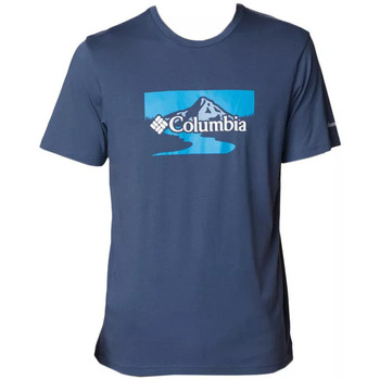 Vêtements Homme T-shirts & Polos Columbia GRAPHIC PATH LAKE II Bleu